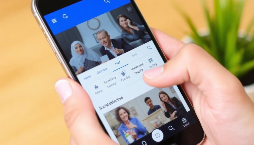 Imagen de la aplicación Social Detective en acción