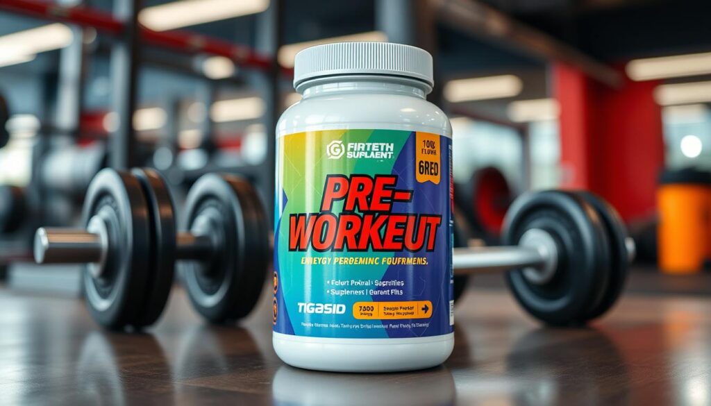 Imagen de un suplemento pre-entrenamiento popular Imagen de un suplemento pre-entrenamiento popular