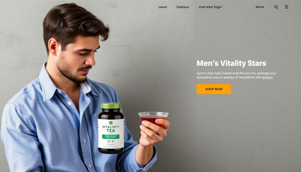 Imagen de una tienda en línea de confianza que vende té de vitalidad masculina